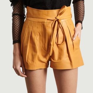 NWT lambskin pleated shorts by IRO size 38 $948